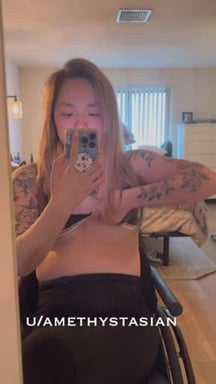Help a disabled asian girl gf girl take it all off