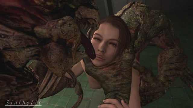 Jill Valentine slammed by Monsters (Sinthetic) [Resident Evil]