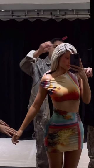 Kylie for Jean Paul Gaultier BTS via Tik-Tok (May, 2023)