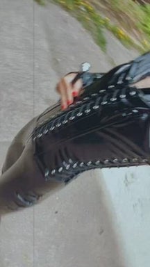 [f] Love to show off my PVC&amp;latex fetish in public ;)