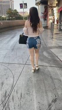 Nothing to see here, just a ravishing chick gf chick walking down the street~