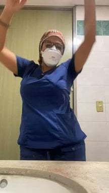 Finishing surgery, i put my monstrous boobs in your face .