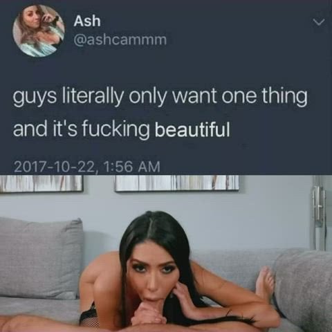 Guys literally only want one thing