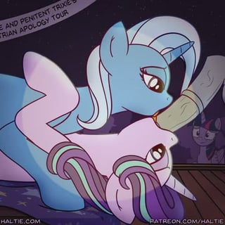 Would you love to play with Trixie while getting stabbed by a horsecock? [FMF] (haltie)